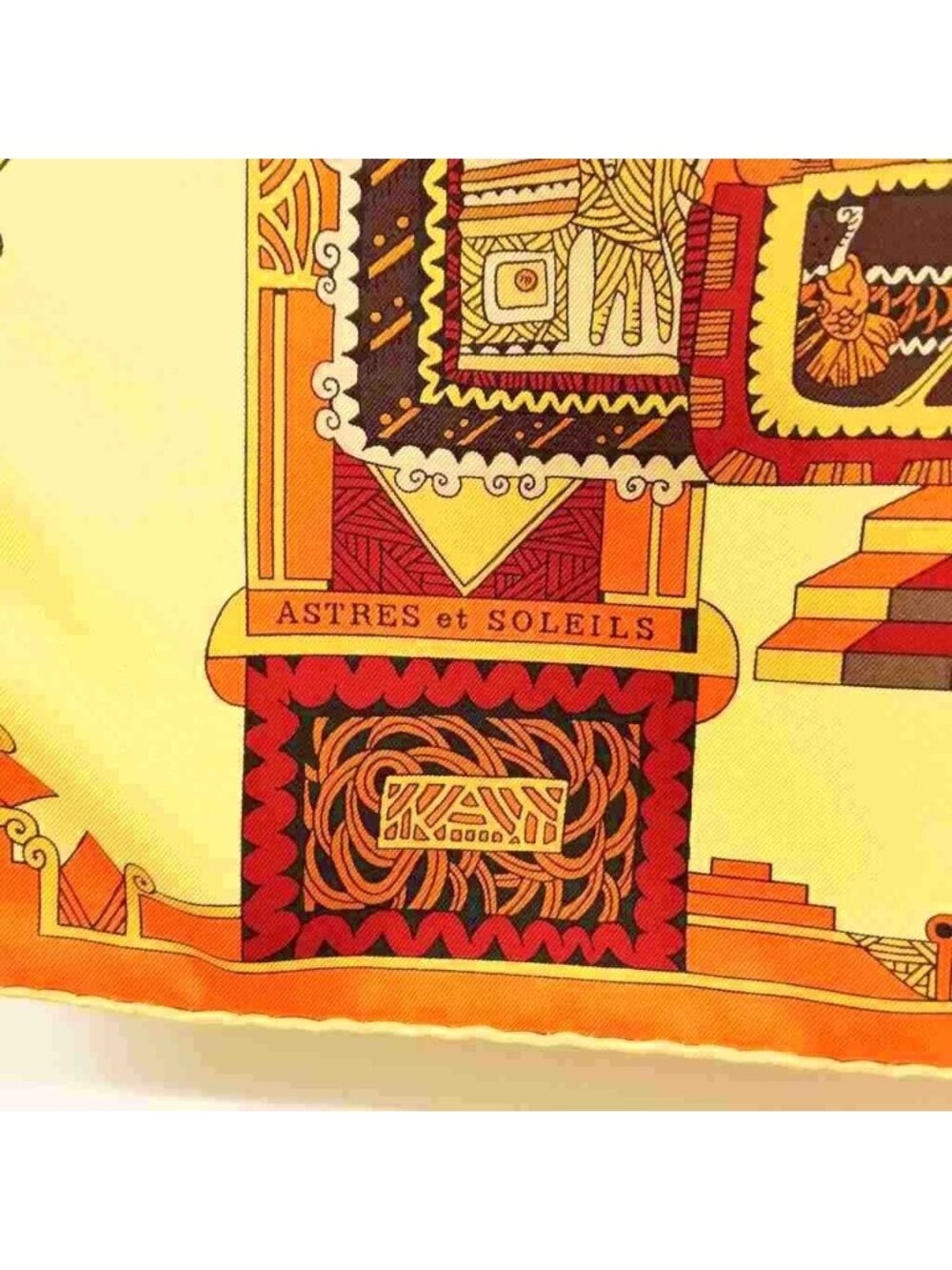 Hermes Astres Et Soleils Celestial Bodies and the Sun Carre 90 Large Scarf - Picture 4 of 9
